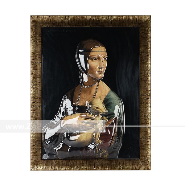 Картина 3D «Дама с горностаем», тактильная Цены и фото