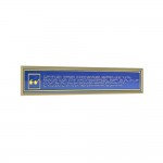 Табличка тактильная Брайлем полноцветная с защитным покрытием на композите в золотой рамке 10мм, с индивидуальными размерами
