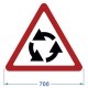 Дорожный знак 1.7 "Пересечение с круговым движением", комм. пленка – вид товара 1