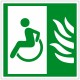 Безопасная зона для инвалидов (пожаробезопасная зона), фотолюм, 200х200 мм