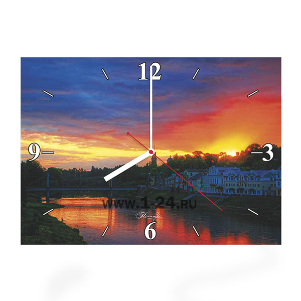 Настенные часы Слепой закат догорел в тумане, двойные со стеклом – купить по цене 1045 руб.