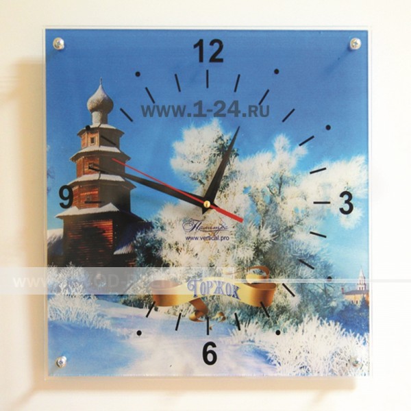 Настенные часы Старо-Вознесенская церковь, двойные со стеклом – купить по цене 990 руб.