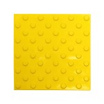 Плитка тактильная (непреодолимое препятствие, конусы шахматные) 300х300х4, ПВХ, желтый, 10 шт