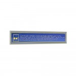 Табличка тактильная Брайлем полноцветная с защитным покрытием на композите в серебряной рамке 10мм, с индивидуальными размерами