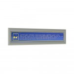 Табличка тактильная Брайлем полноцветная с защитным покрытием на композите в серебряной рамке 24мм, с индивидуальными размерами