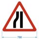 Дорожный знак 1.20.3 "Сужение дороги с левой стороны", комм. плёнка – вид товара 1