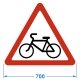 Дорожный знак 1.24 Пересечение с велосипедной или велопешеход дорожкой, комм. пленка