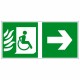 Пиктограмма Эвакуационные пути для инвалидов (Выход там) направо – вид товара 1