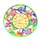 Часы деревянные цветные резные Бабочки D300 – вид товара 1